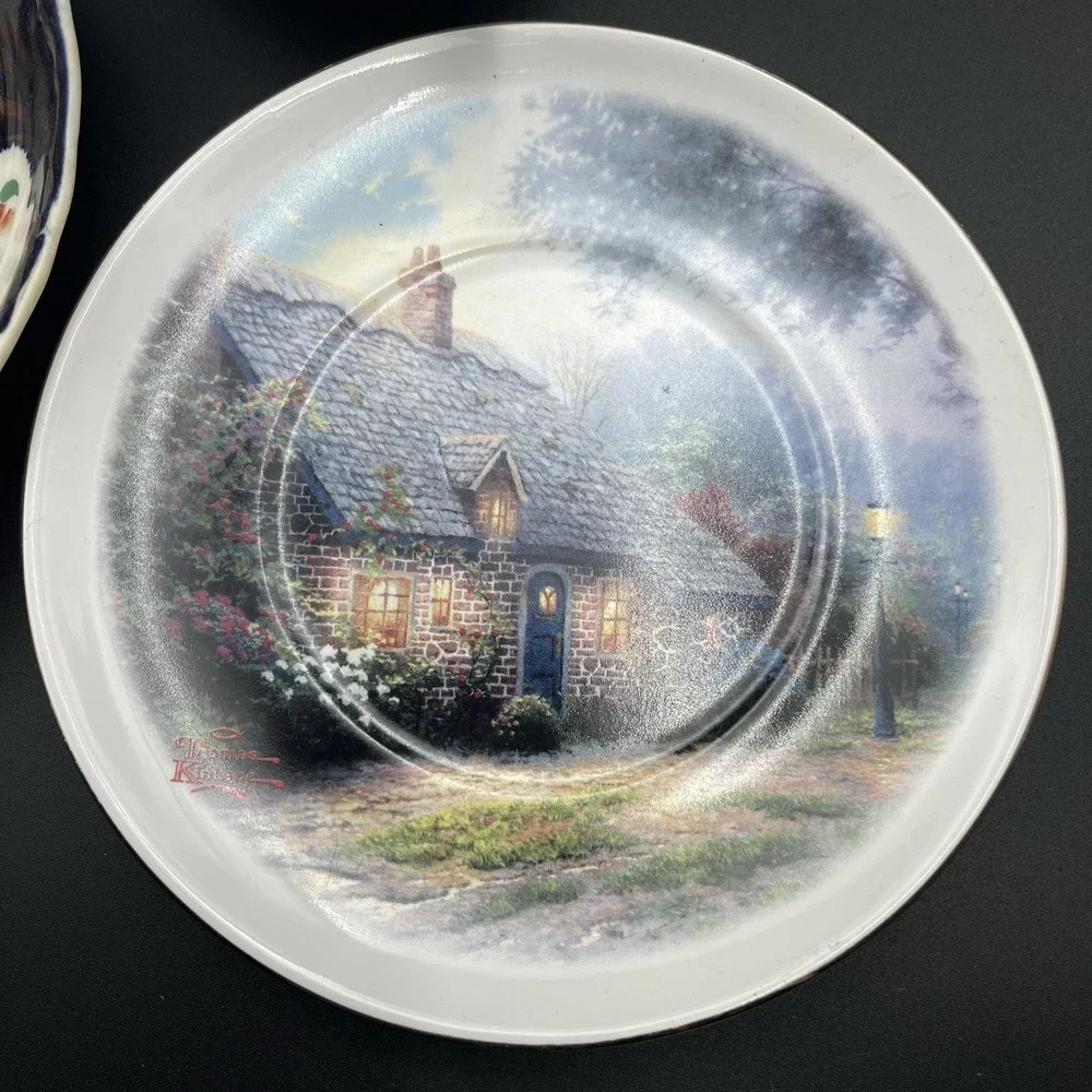 Mixed‎ Blue White China Lot 12 Pcs Kinkade Chateau Frontenac Queen Mother Imari